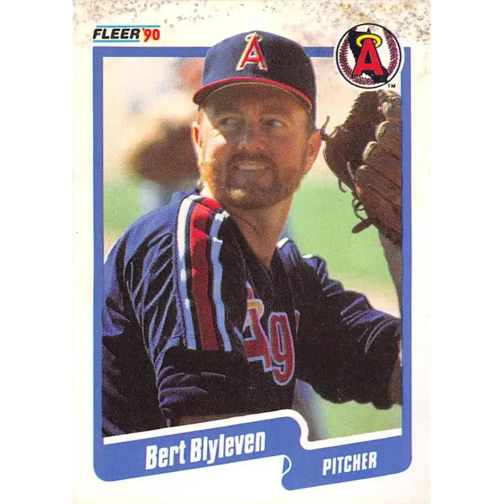1990 Fleer #128 Bert Blyleven NM-MT California Angels Baseball Card - Baseball Card Single
