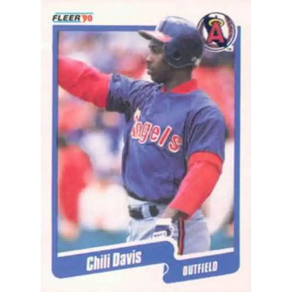 1990 Fleer #129 Chili Davis NM-MT California Angels Baseball Card - Baseball Card Single