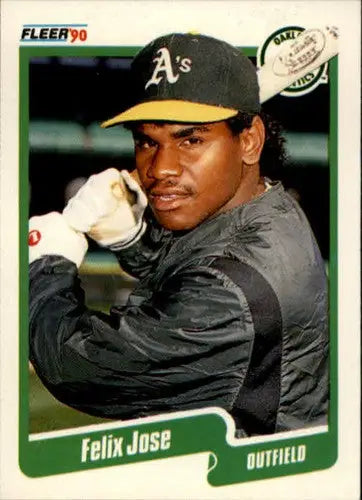 1990 Fleer #13 Felix Jose NM-MT Athletics ID:3594 - Baseball Card Single