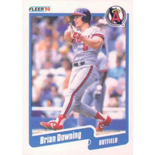 1990 Fleer #130 Brian Downing NM-MT California Angels Baseball Card - Baseball Card Single