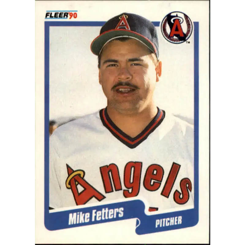 1990 Fleer #131 Mike Fetters NM-MT RC Rookie California Angels Baseball Card - Baseball Card Single