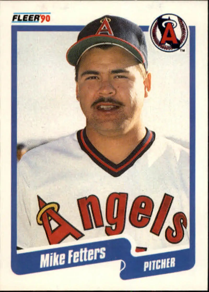 1990 Fleer #131 Mike Fetters NM-MT RC Rookie California Angels Baseball Card - Baseball Card Single