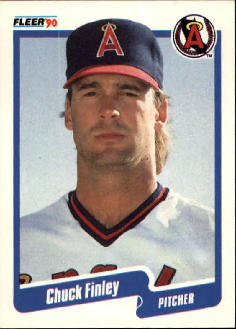1990 Fleer #132 Chuck Finley NM-MT California Angels Baseball Card - Baseball Card Single