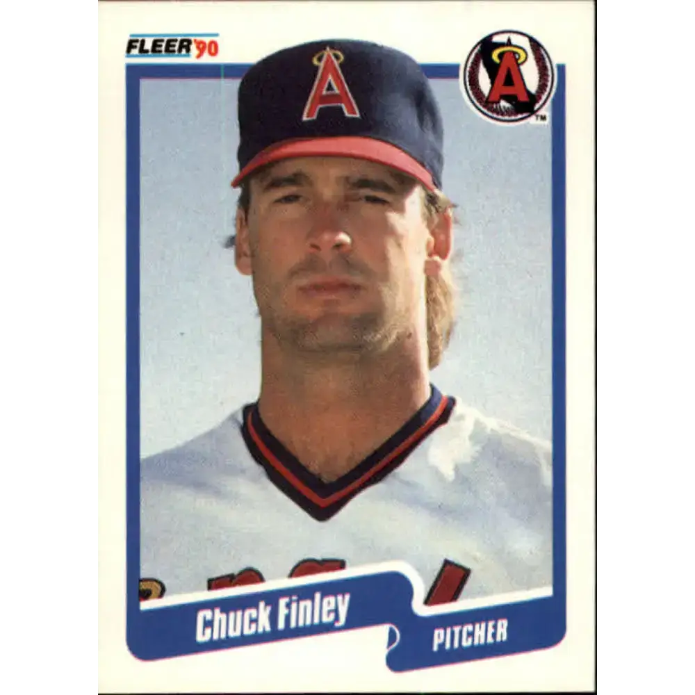 1990 Fleer #132 Chuck Finley NM-MT California Angels Baseball Card - Baseball Card Single