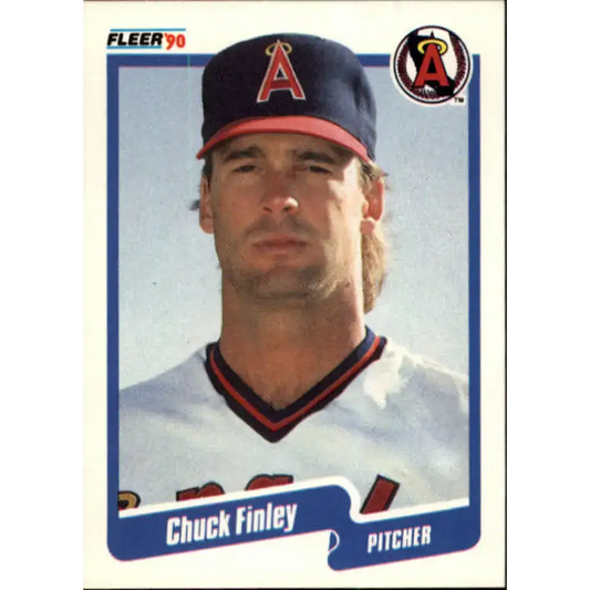 1990 Fleer #132 Chuck Finley NM-MT California Angels Baseball Card - Baseball Card Single