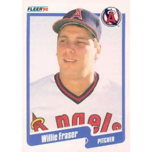 1990 Fleer #133 Willie Fraser NM-MT California Angels Baseball Card - Baseball Card Single