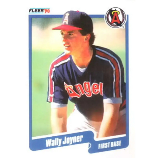 1990 Fleer #136 Wally Joyner NM-MT California Angels Baseball Card - Baseball Card Single
