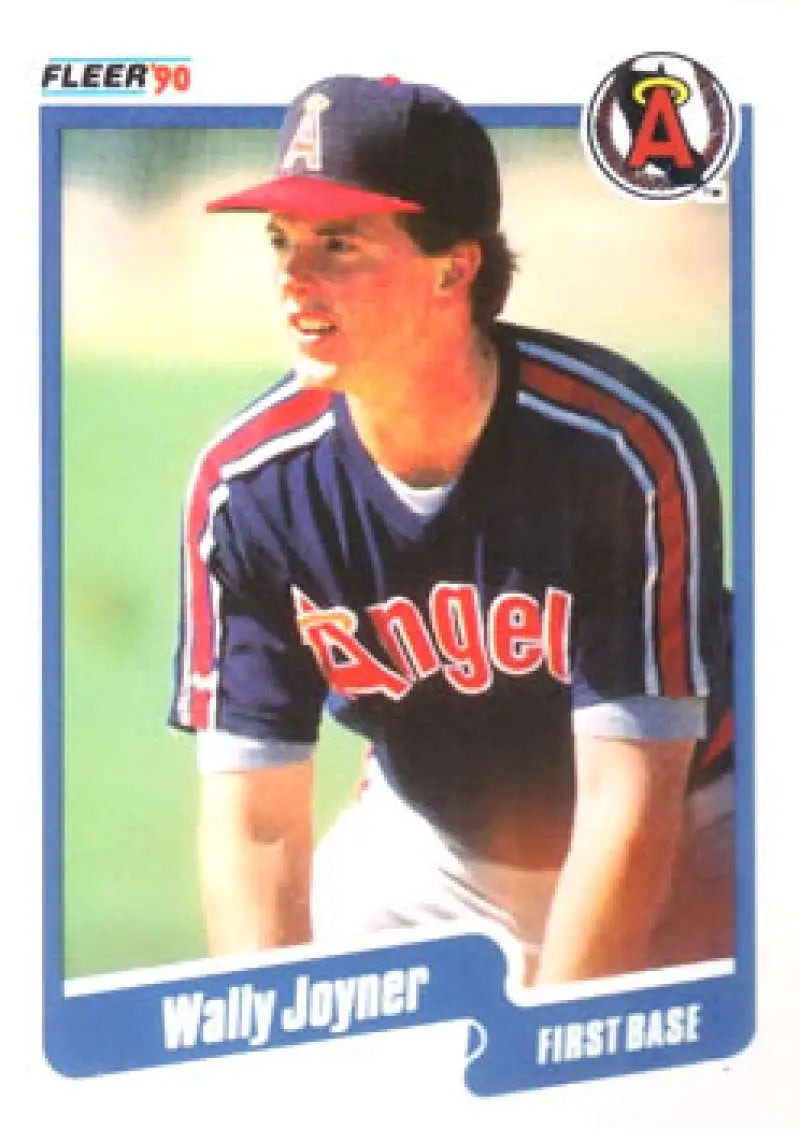 1990 Fleer #136 Wally Joyner NM-MT California Angels Baseball Card - Baseball Card Single