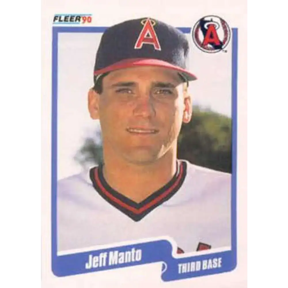 1990 Fleer #137 Jeff Manto NM-MT California Angels Baseball Card - Baseball Card Single