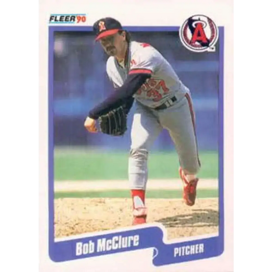 1990 Fleer #139 Bob McClure NM-MT California Angels Baseball Card - Baseball Card Single