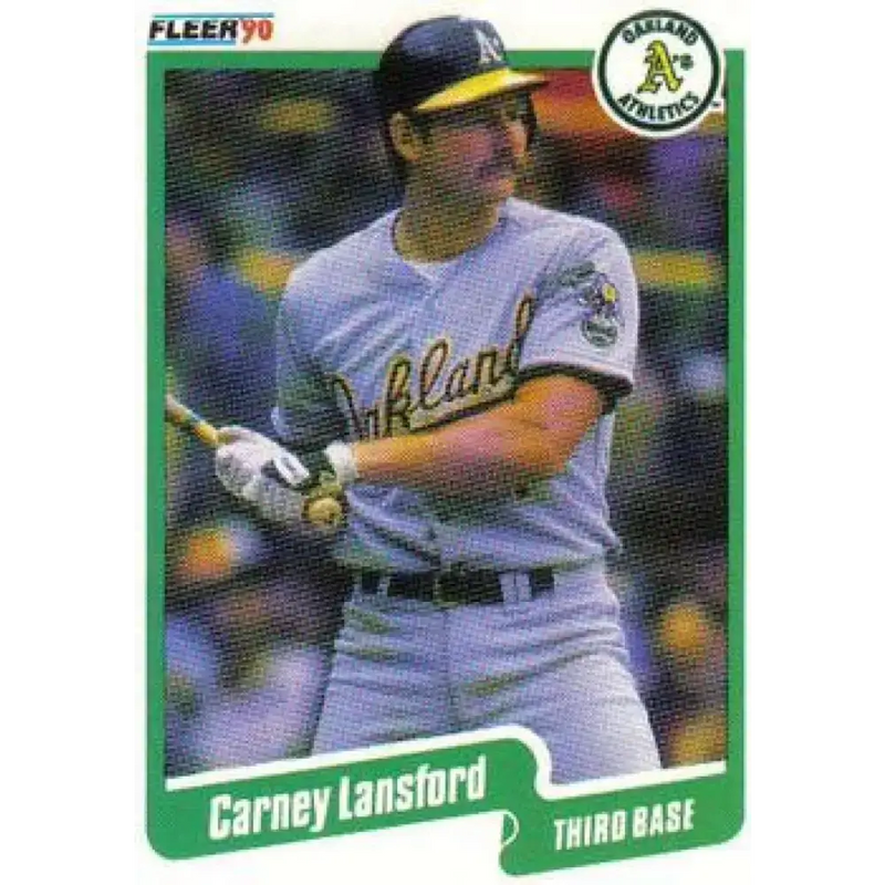 1990 Fleer #14 Carney Lansford NM-MT Oakland Athletics Baseball Card - Baseball Card Single