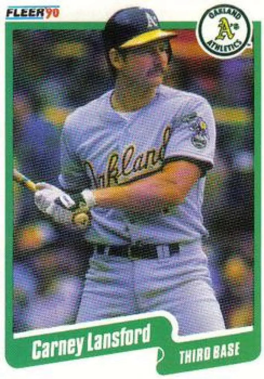 1990 Fleer #14 Carney Lansford NM-MT Oakland Athletics Baseball Card