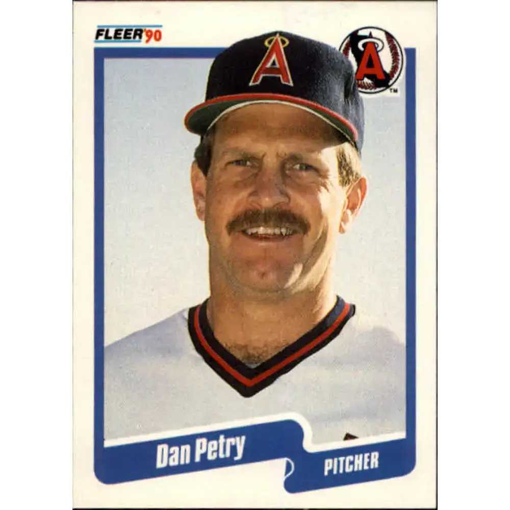 1990 Fleer #142 Dan Petry NM-MT California Angels Baseball Card - Baseball Card Single
