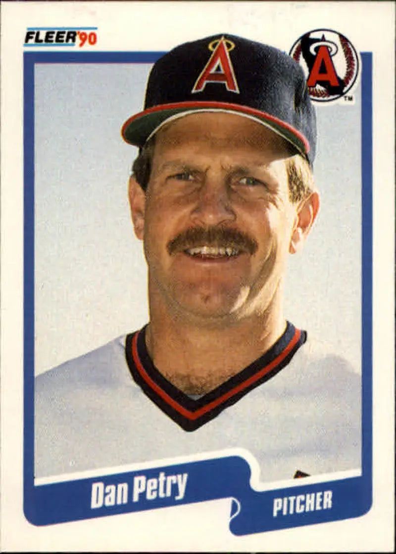 1990 Fleer #142 Dan Petry NM-MT California Angels Baseball Card - Baseball Card Single
