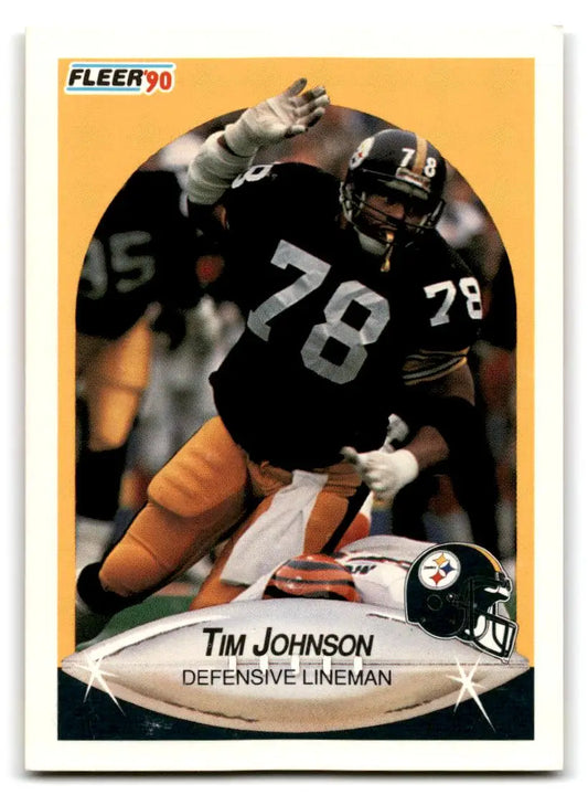 1990 Fleer #144 Tim Johnson - Football Card Single
