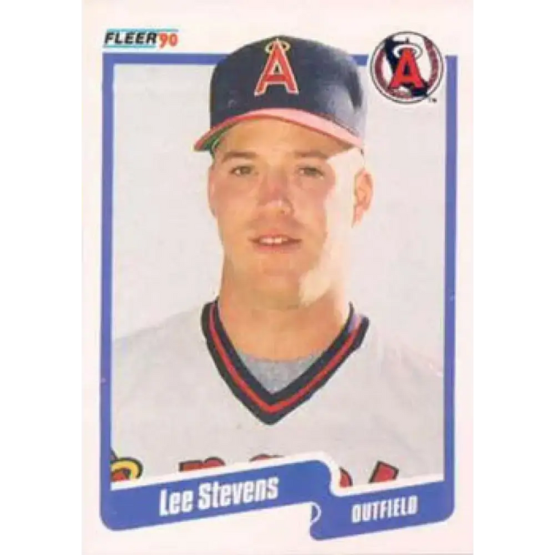 1990 Fleer #145 Lee Stevens NM-MT California Angels Baseball Card - Baseball Card Single