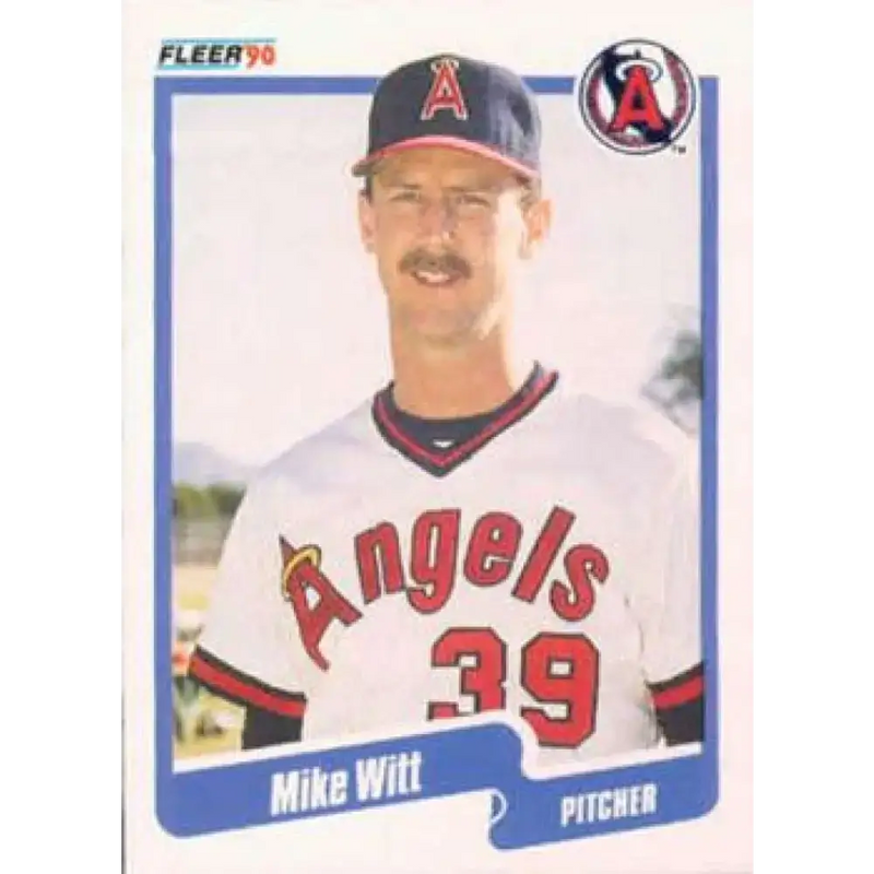 1990 Fleer #148 Mike Witt NM-MT California Angels Baseball Card - Baseball Card Single