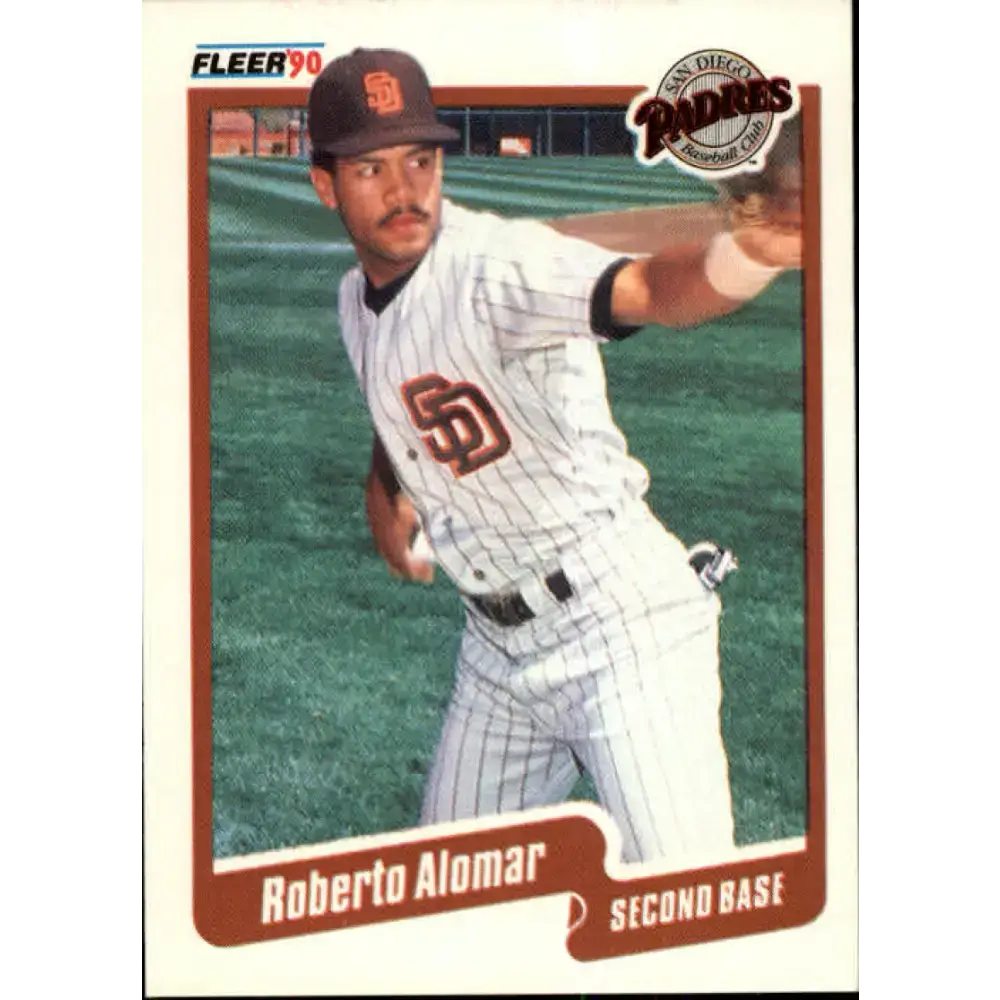1990 Fleer #149 Roberto Alomar NM-MT San Diego Padres Baseball Card - Baseball Card Single