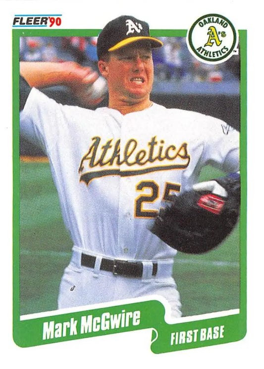 1990 Fleer #15 Mark McGwire NM-MT Oakland Athletics Baseball Card