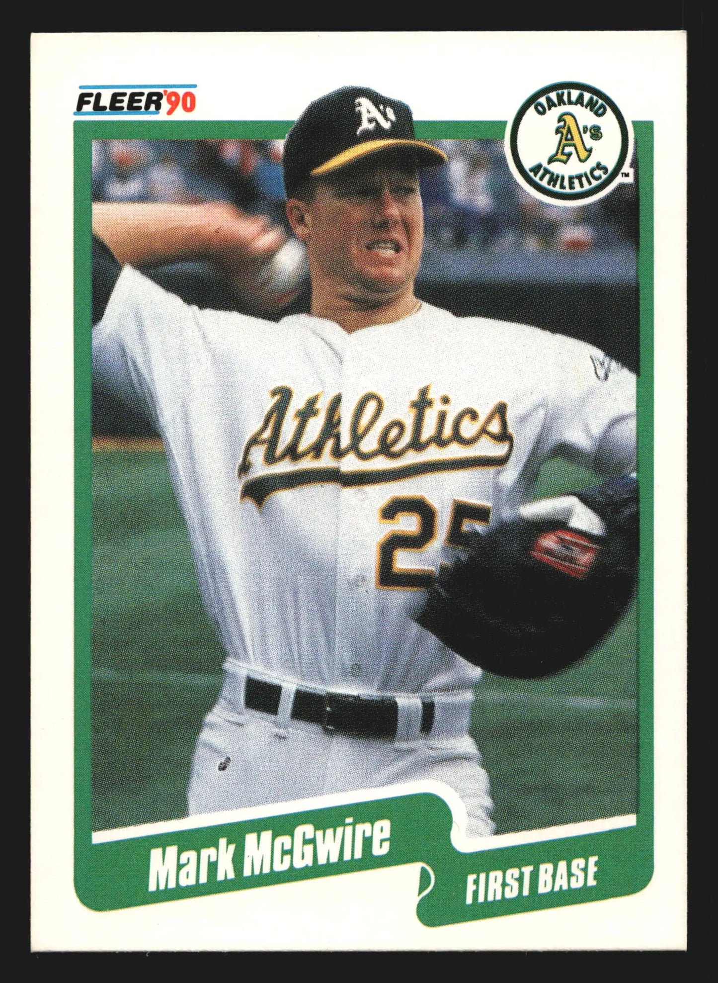 1990 Fleer #15 Mark McGwire Oakland Athletics - Baseball Card Single