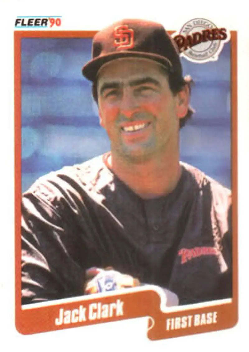 1990 Fleer #152 Jack Clark NM-MT San Diego Padres Baseball Card - Baseball Card Single