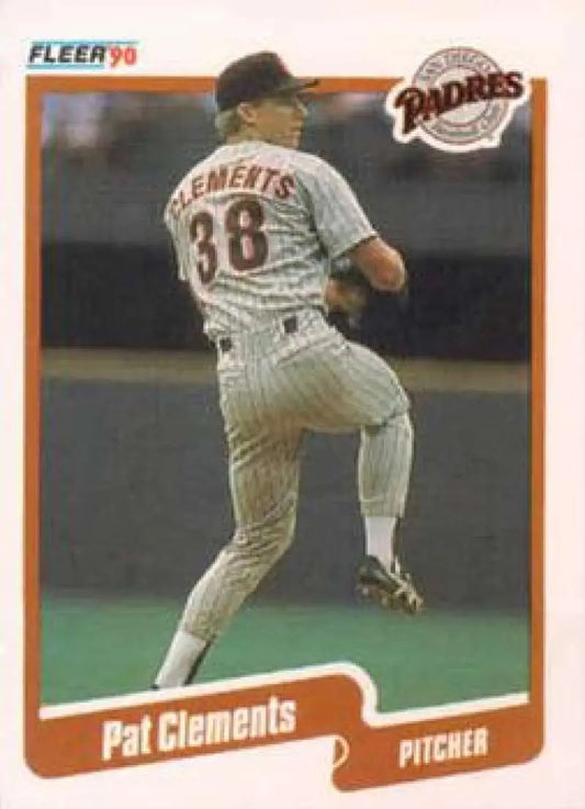 1990 Fleer #153 Pat Clements NM-MT San Diego Padres Baseball Card - Baseball Card Single