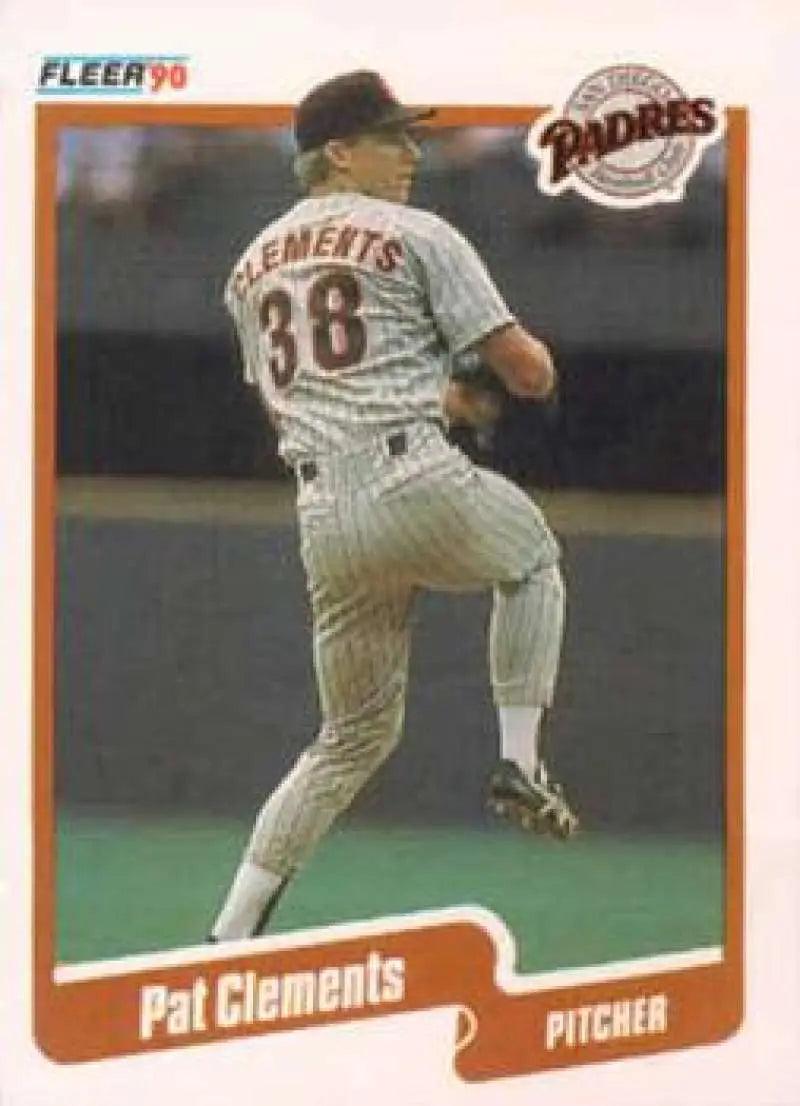 1990 Fleer #153 Pat Clements NM-MT San Diego Padres Baseball Card - Baseball Card Single