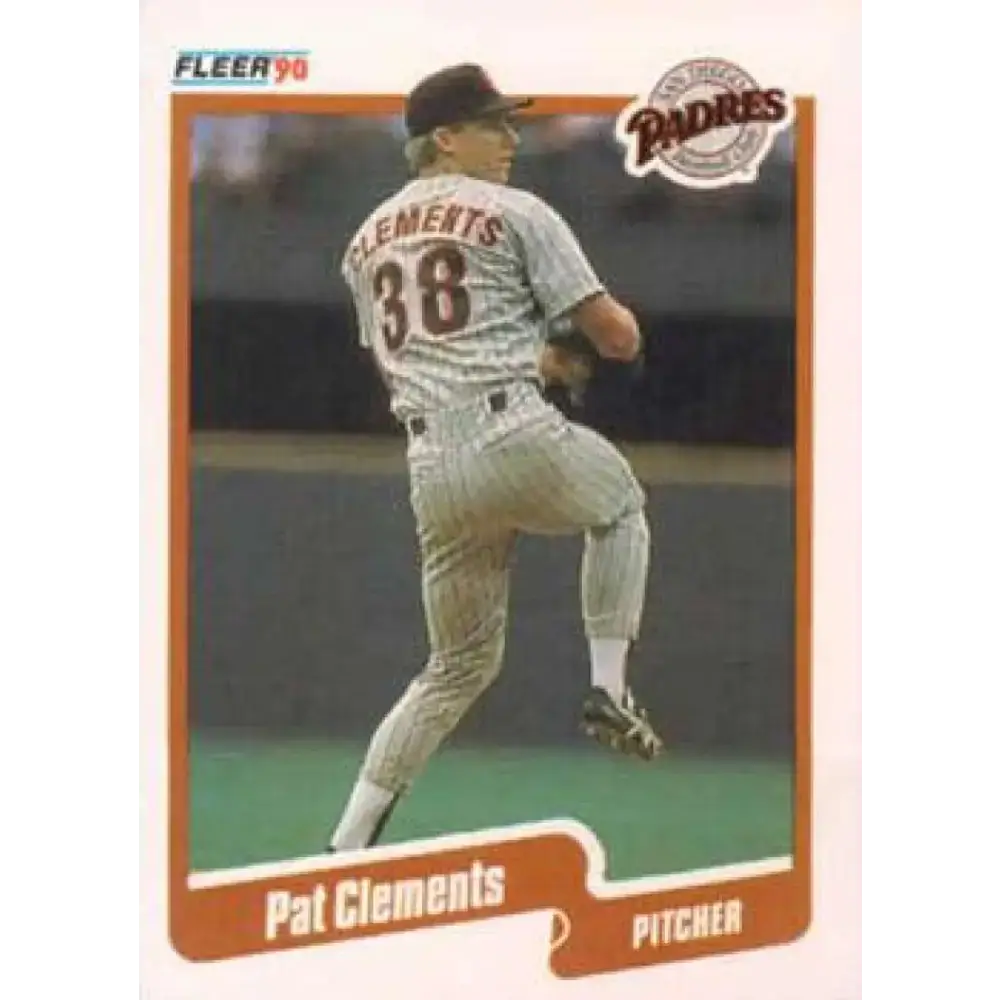 1990 Fleer #153 Pat Clements NM-MT San Diego Padres Baseball Card - Baseball Card Single