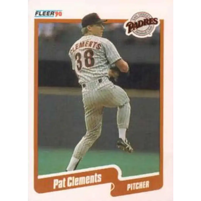 1990 Fleer #153 Pat Clements NM-MT San Diego Padres Baseball Card - Baseball Card Single