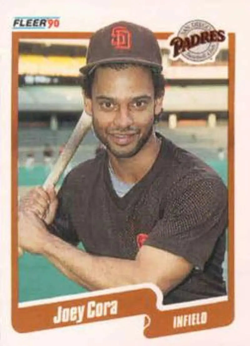1990 Fleer #154 Joey Cora NM-MT San Diego Padres Baseball Card - Baseball Card Single