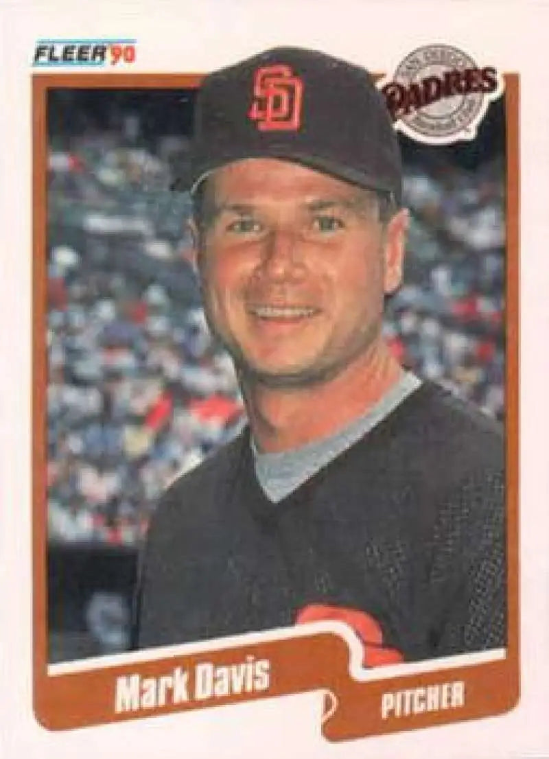 1990 Fleer #155 Mark Davis NM-MT San Diego Padres Baseball Card - Baseball Card Single