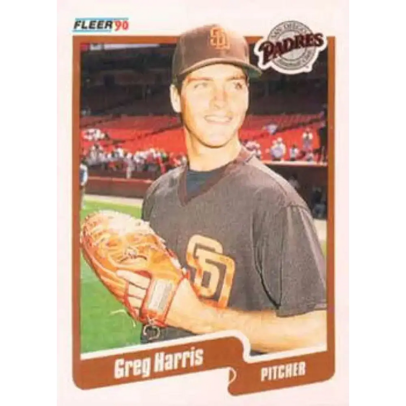 1990 Fleer #158 Greg Harris NM-MT San Diego Padres Baseball Card - Baseball Card Single
