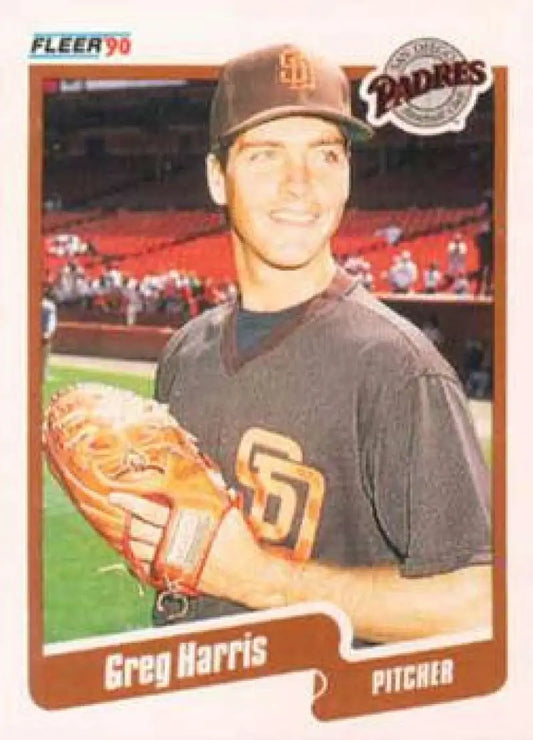 1990 Fleer #158 Greg Harris NM-MT San Diego Padres Baseball Card - Baseball Card Single