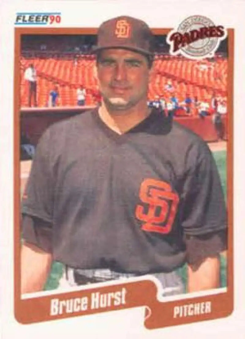 1990 Fleer #159 Bruce Hurst NM-MT San Diego Padres Baseball Card - Baseball Card Single