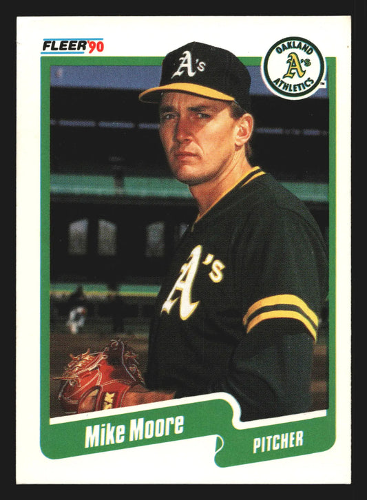1990 Fleer #16 Mike Moore Oakland Athletics - Baseball Card Single