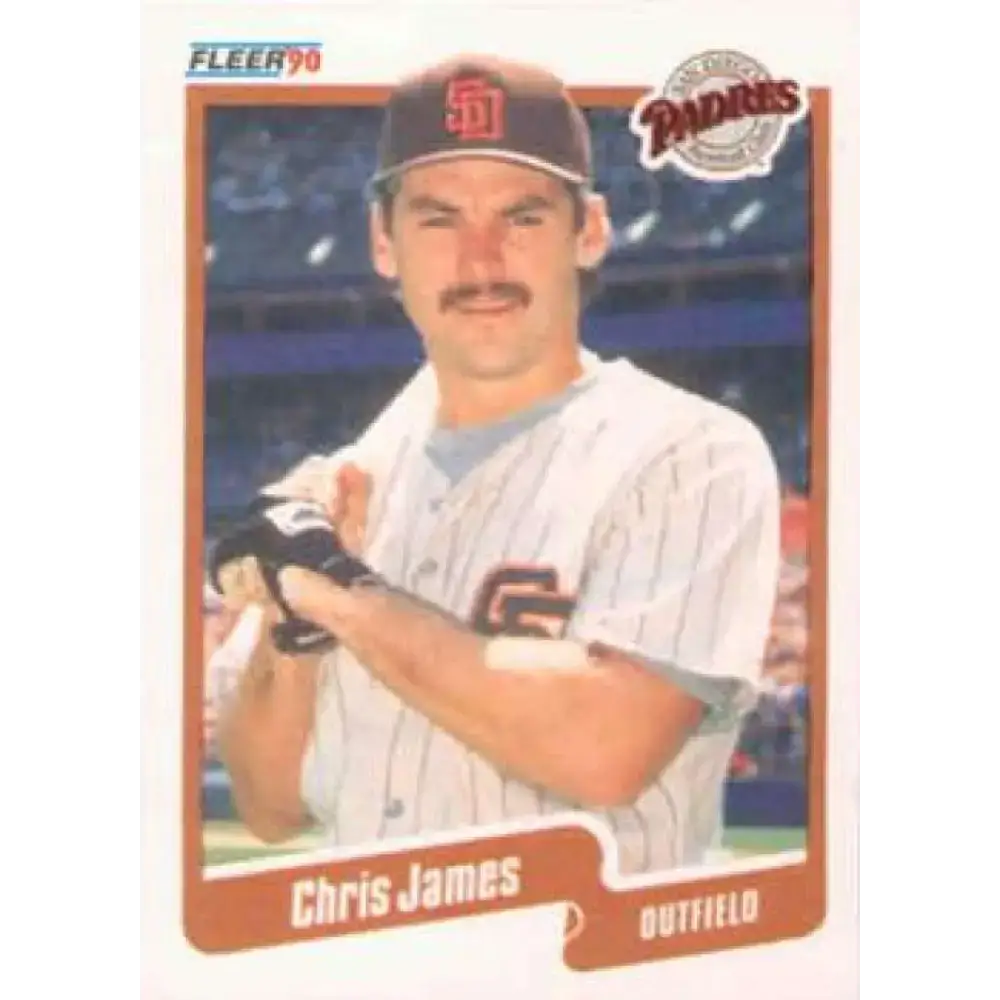 1990 Fleer #161 Chris James NM-MT San Diego Padres Baseball Card - Baseball Card Single