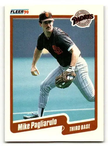1990 Fleer #163 Mike Pagliarulo San Diego Padres Baseball Cards EX/N ID:59120 - Baseball Card Single