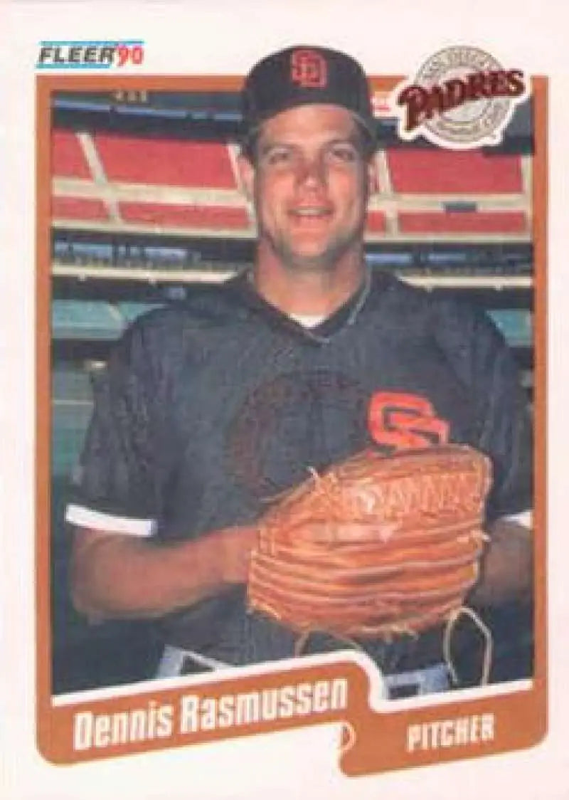 1990 Fleer #165 Dennis Rasmussen NM-MT San Diego Padres Baseball Card - Baseball Card Single