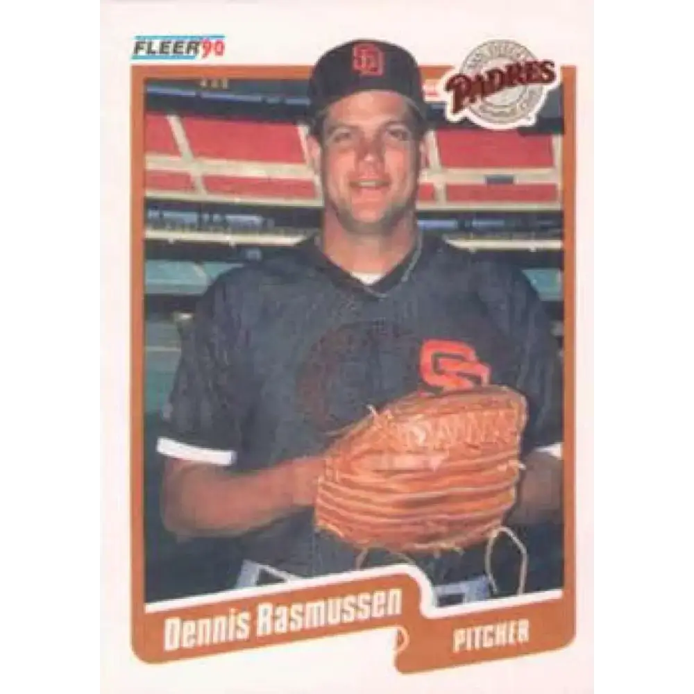 1990 Fleer #165 Dennis Rasmussen NM-MT San Diego Padres Baseball Card - Baseball Card Single