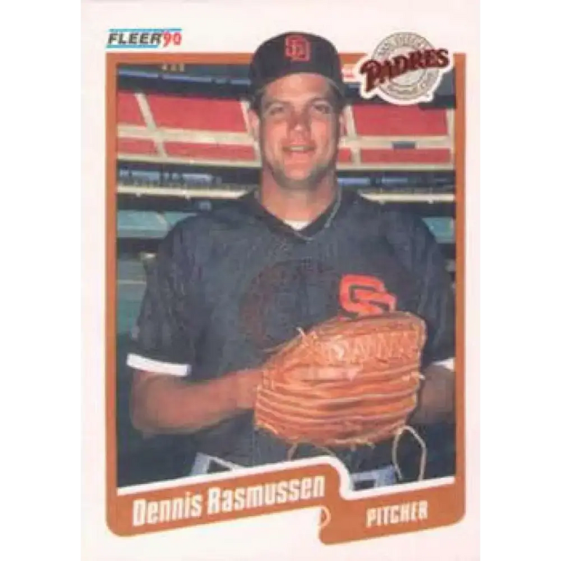 1990 Fleer #165 Dennis Rasmussen NM-MT San Diego Padres Baseball Card - Baseball Card Single