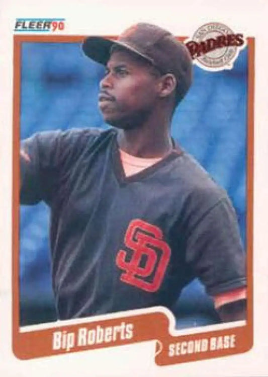 1990 Fleer #166 Bip Roberts NM-MT San Diego Padres Baseball Card - Baseball Card Single