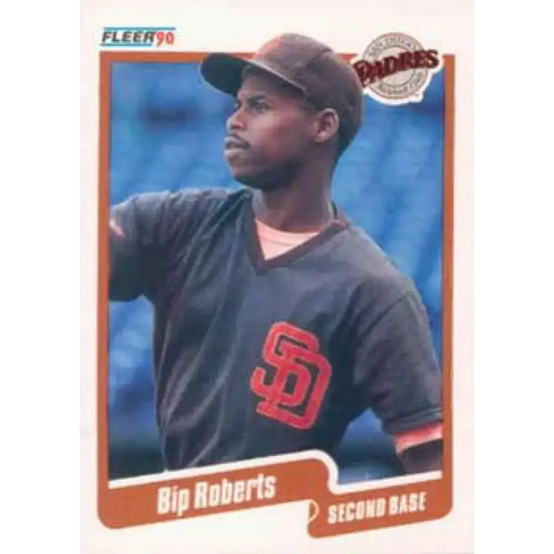 1990 Fleer #166 Bip Roberts NM-MT San Diego Padres Baseball Card - Baseball Card Single