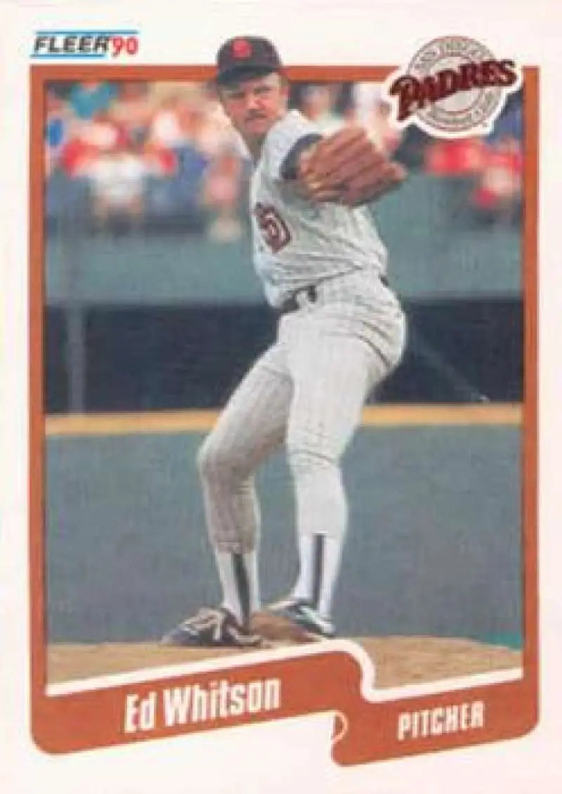 1990 Fleer #171 Ed Whitson NM-MT San Diego Padres Baseball Card - Baseball Card Single