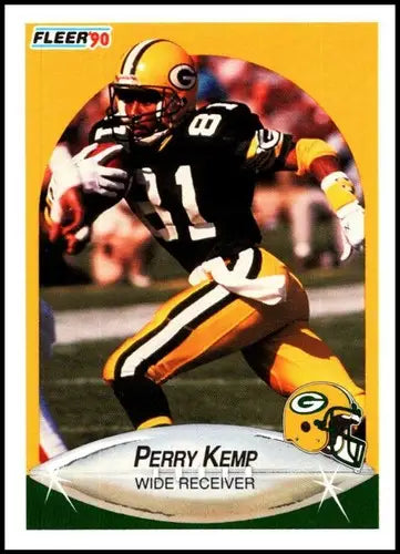 Original gloss 1990 Fleer Perry Kemp Packers sports cards featuring wide receiver