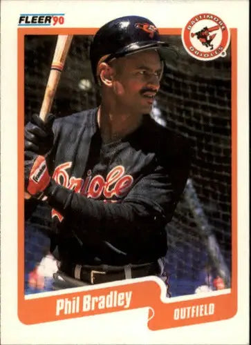 1990 Fleer #174 Phil Bradley NM-MT Orioles - Baseball Card Single