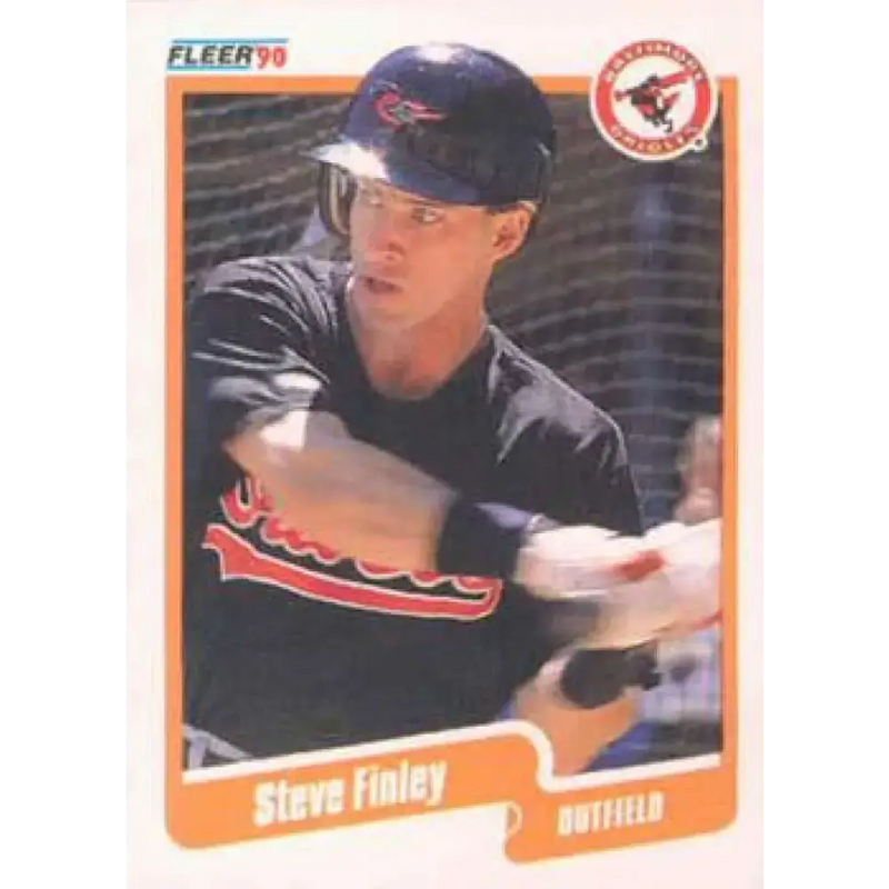 1990 Fleer #176 Steve Finley NM-MT Baltimore Orioles Baseball Card - Baseball Card Single