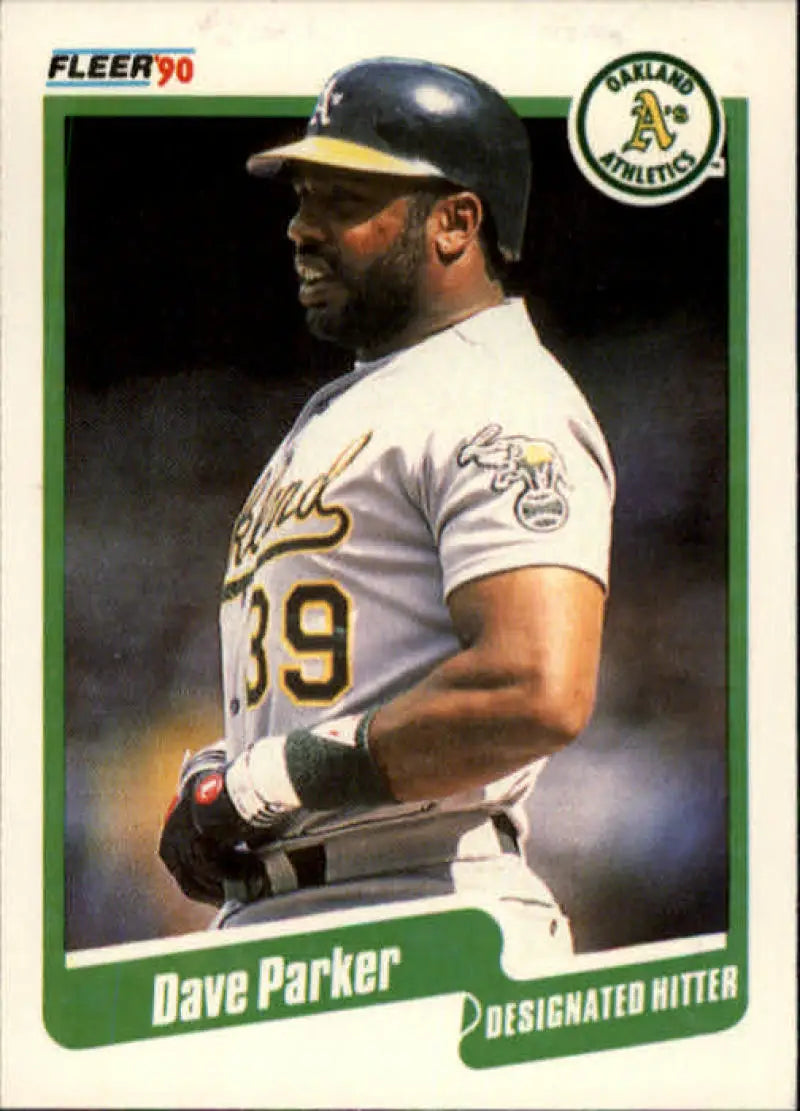 1990 Fleer #18 Dave Parker NM-MT Oakland Athletics Baseball Card - Baseball Card Single