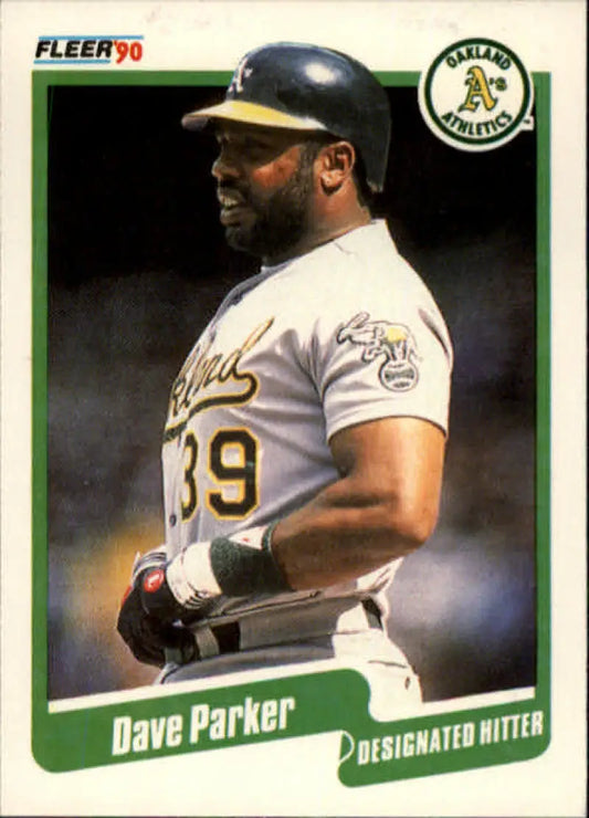 1990 Fleer #18 Dave Parker NM-MT Oakland Athletics Baseball Card - Baseball Card Single