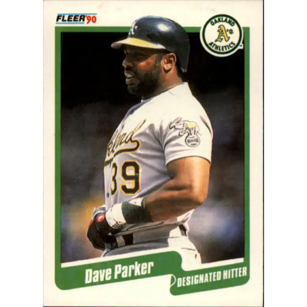 1990 Fleer #18 Dave Parker NM-MT Oakland Athletics Baseball Card - Baseball Card Single