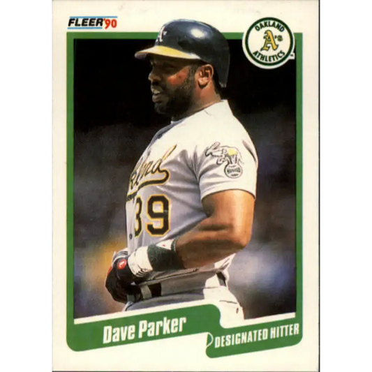 1990 Fleer #18 Dave Parker NM-MT Oakland Athletics Baseball Card - Baseball Card Single
